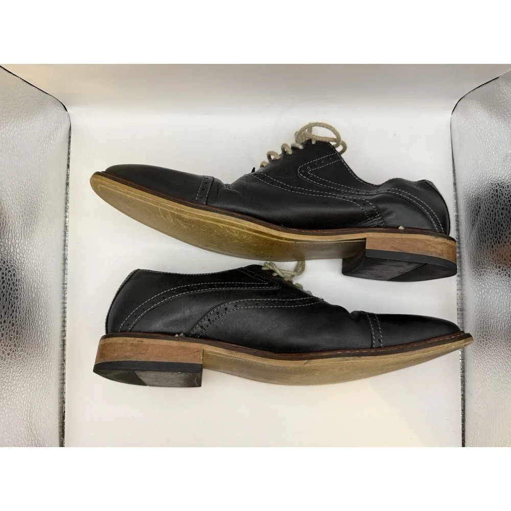 Giorgio Brutini Men's Black Leather Oxford Dress Shoes Size‎ 9M Made in India